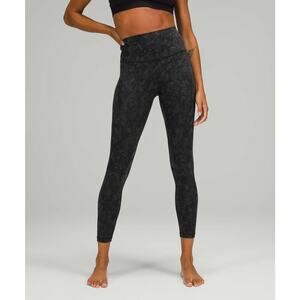 Lululemon Align High Rise Leggings 25" Hideaway Camo Deep Coal Multi Gray 16